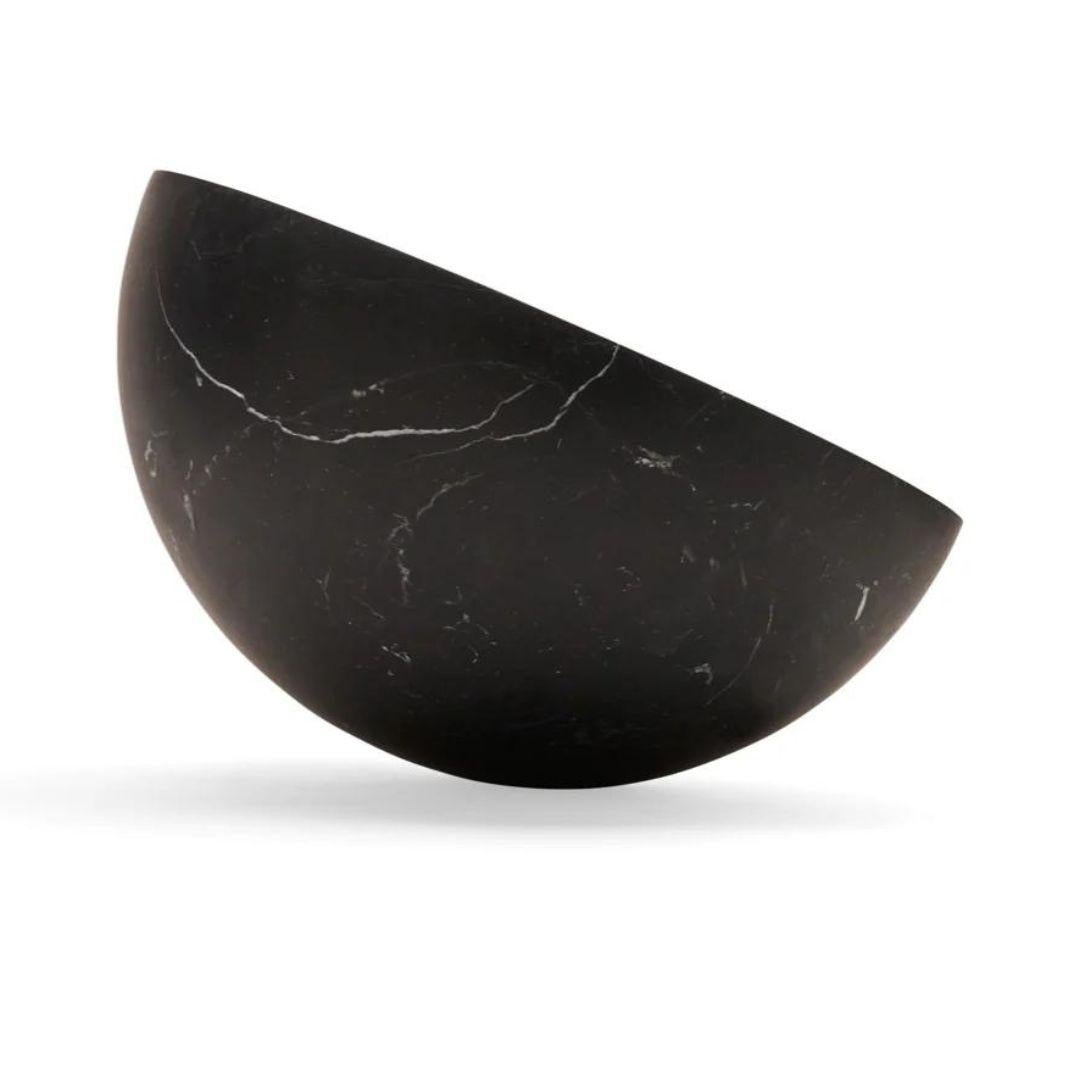Minimalist Marble hemisphere bowl designed by architect John Pawson For Sale