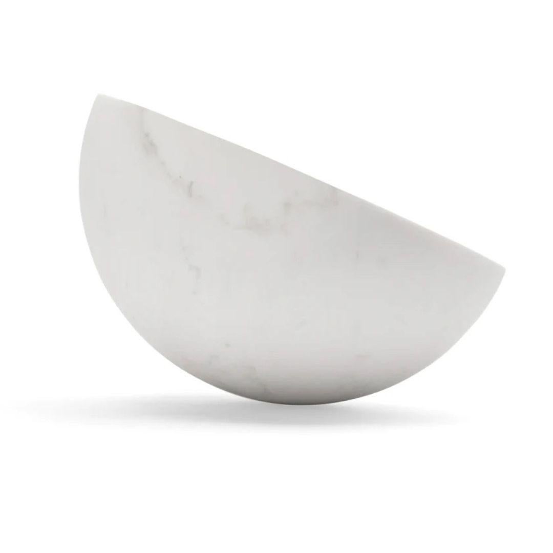 Contemporary Marble hemisphere bowl designed by architect John Pawson For Sale