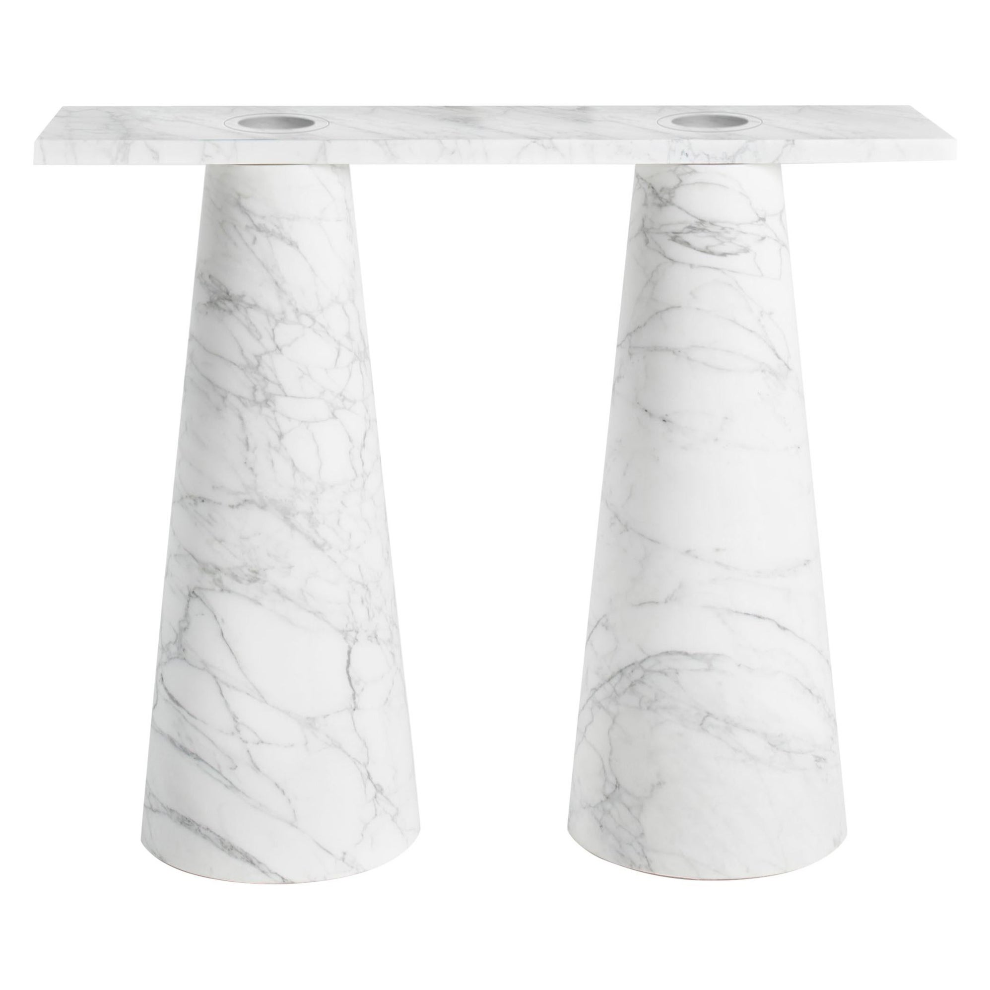 Marble Inside Out Console by Karen Chekerdjian For Sale