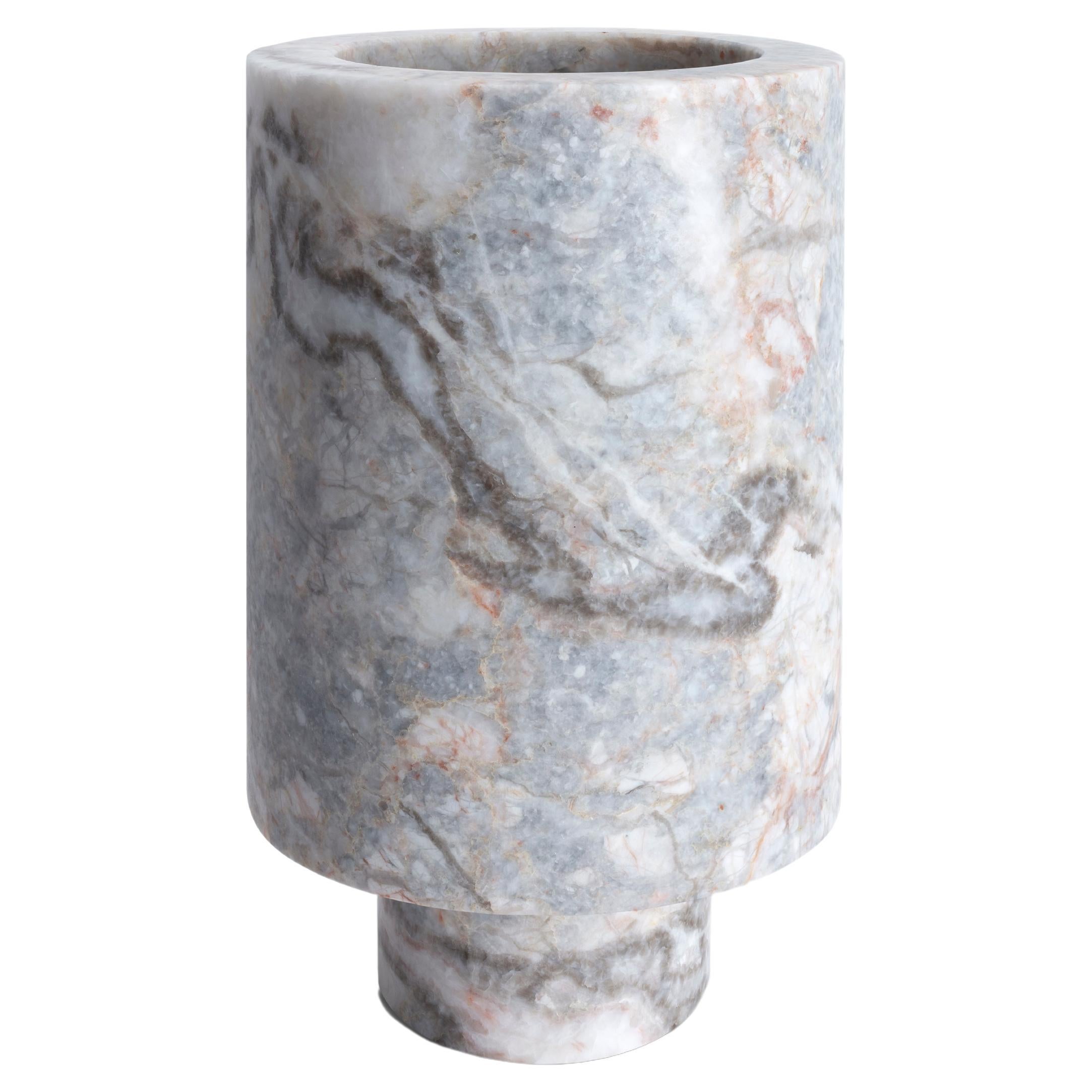 Marble Inside Out Vase by Karen Chekerdjian For Sale