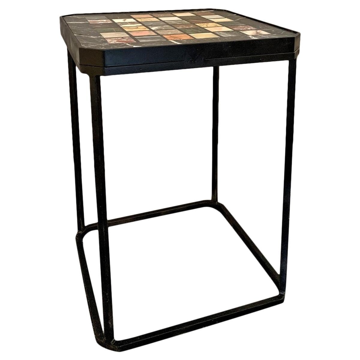 Marble Intarsia Side Table
