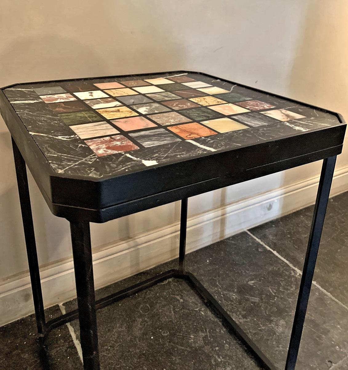 Marble Intarsia Side Table 1