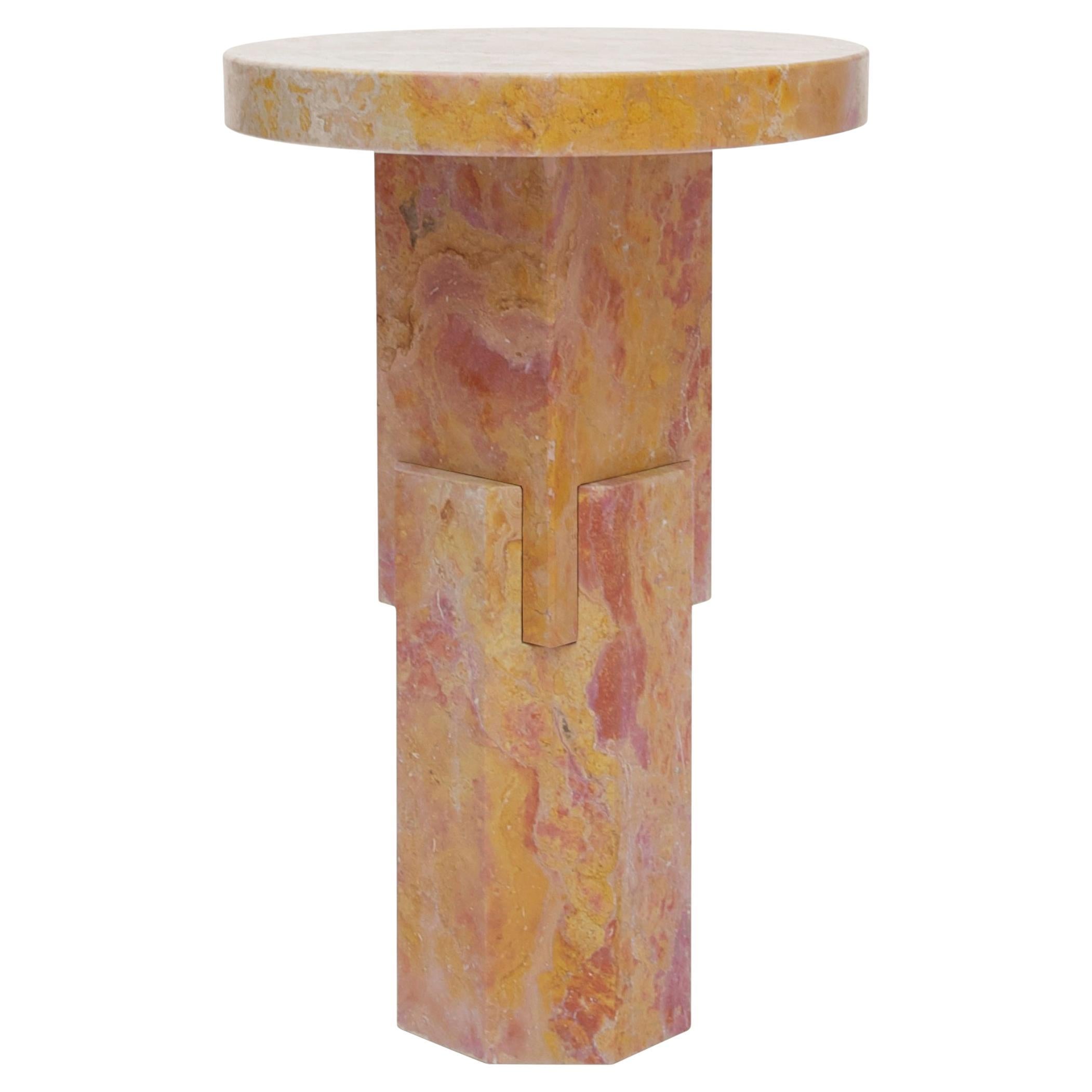 Marble Ionik Side Table by Oeuffice For Sale