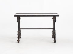 Marble & Iron Coffee Table, French c. 1950s