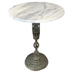 Marble & Iron Side Table