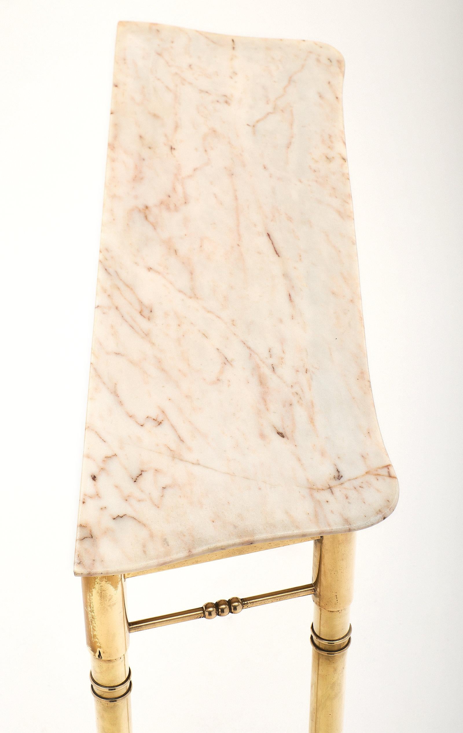 Marble Italian Console Table in the Manner of Paolo Buffa 1
