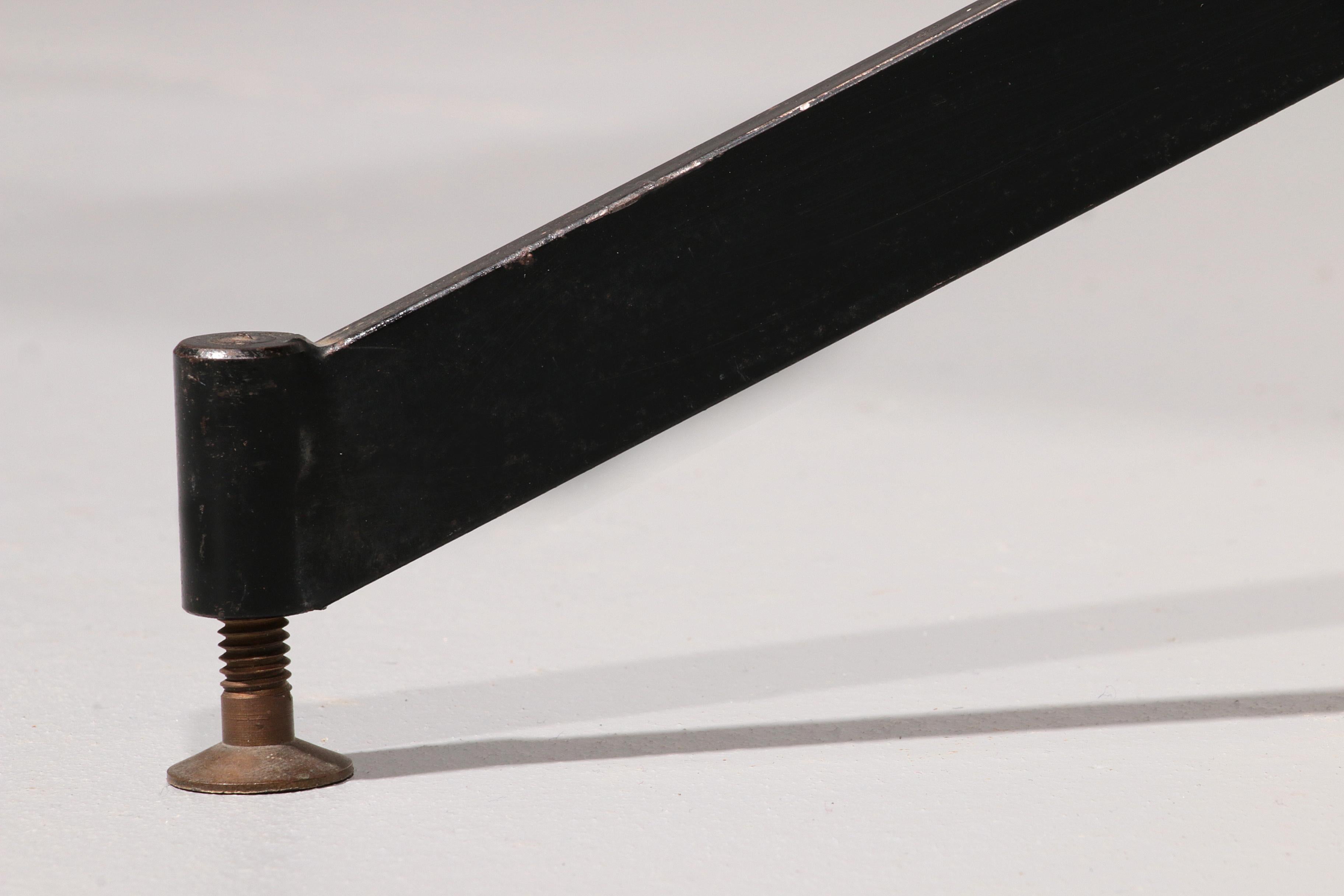 Marbre d'Italie dans le style de Gio Ponti Table basse en métal laiton, années 1960 en vente 4