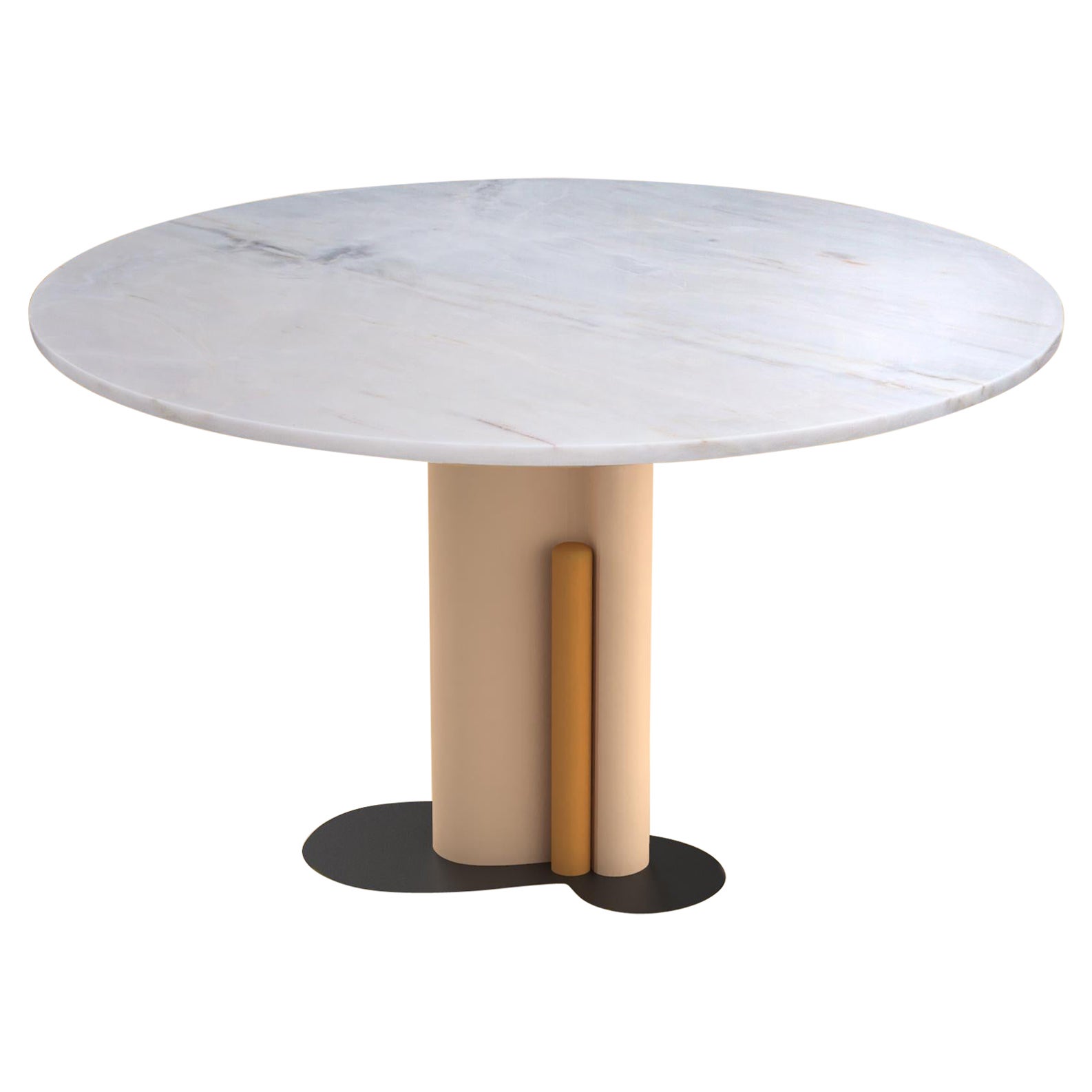 Marble Jack Round Dining Table by Dovain Studio For Sale