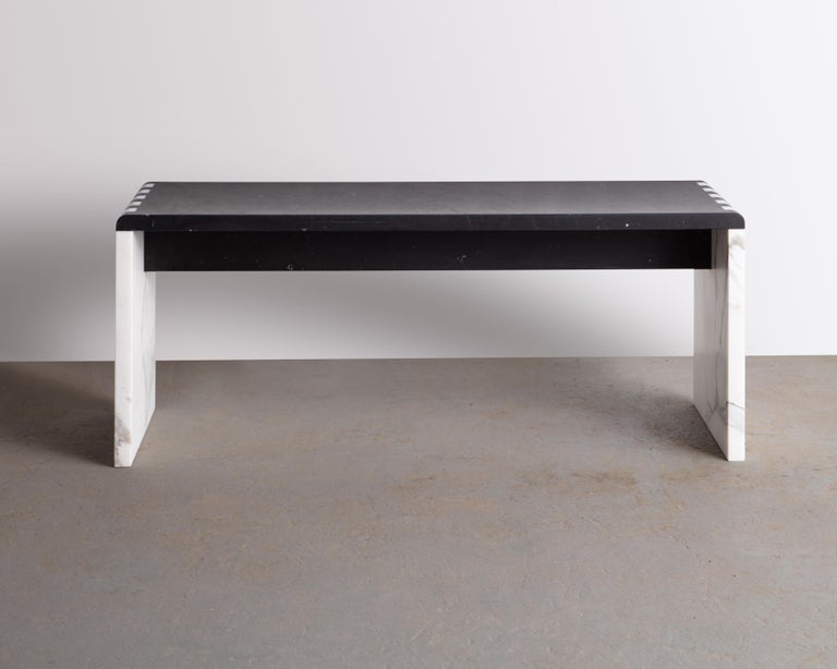American Japanese Jointed Marble Sculptural Bench For Sale