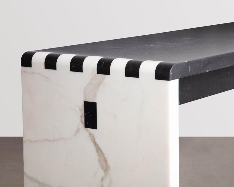 Japanese Jointed Marble Sculptural Bench In New Condition For Sale In Union City, NJ