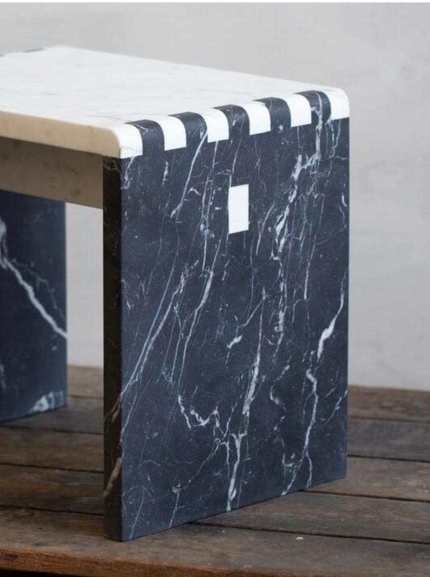 Marble Jointed Stool 003 In New Condition In New York, NY