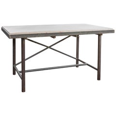 Antique Marble Laboratory Table, France, circa 1920