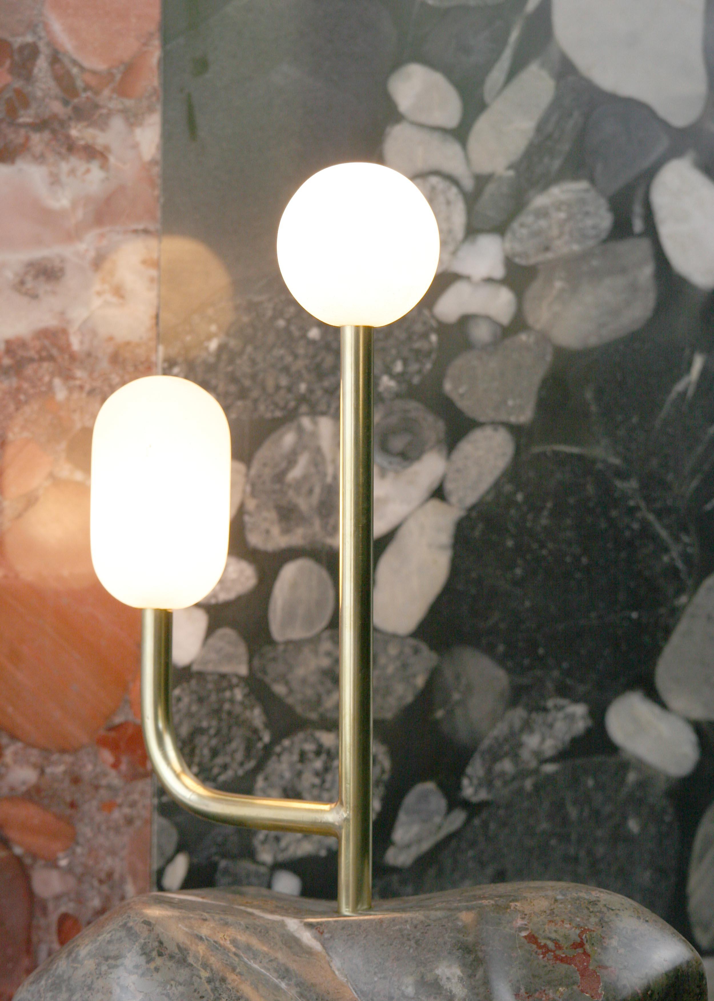 Modern Marble Lamp by Krzywda For Sale