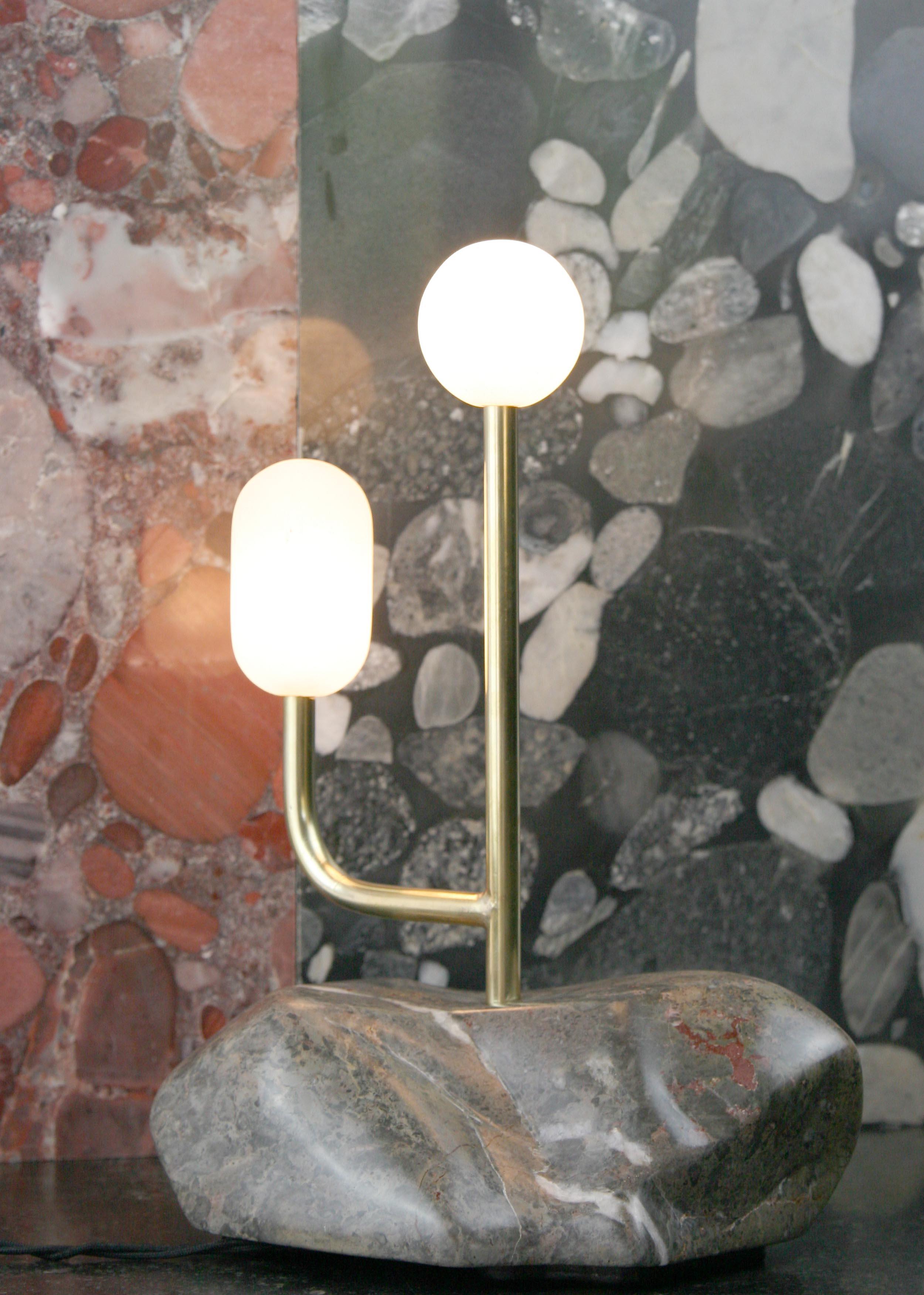 Marble Lamp by Krzywda In New Condition For Sale In Geneve, CH