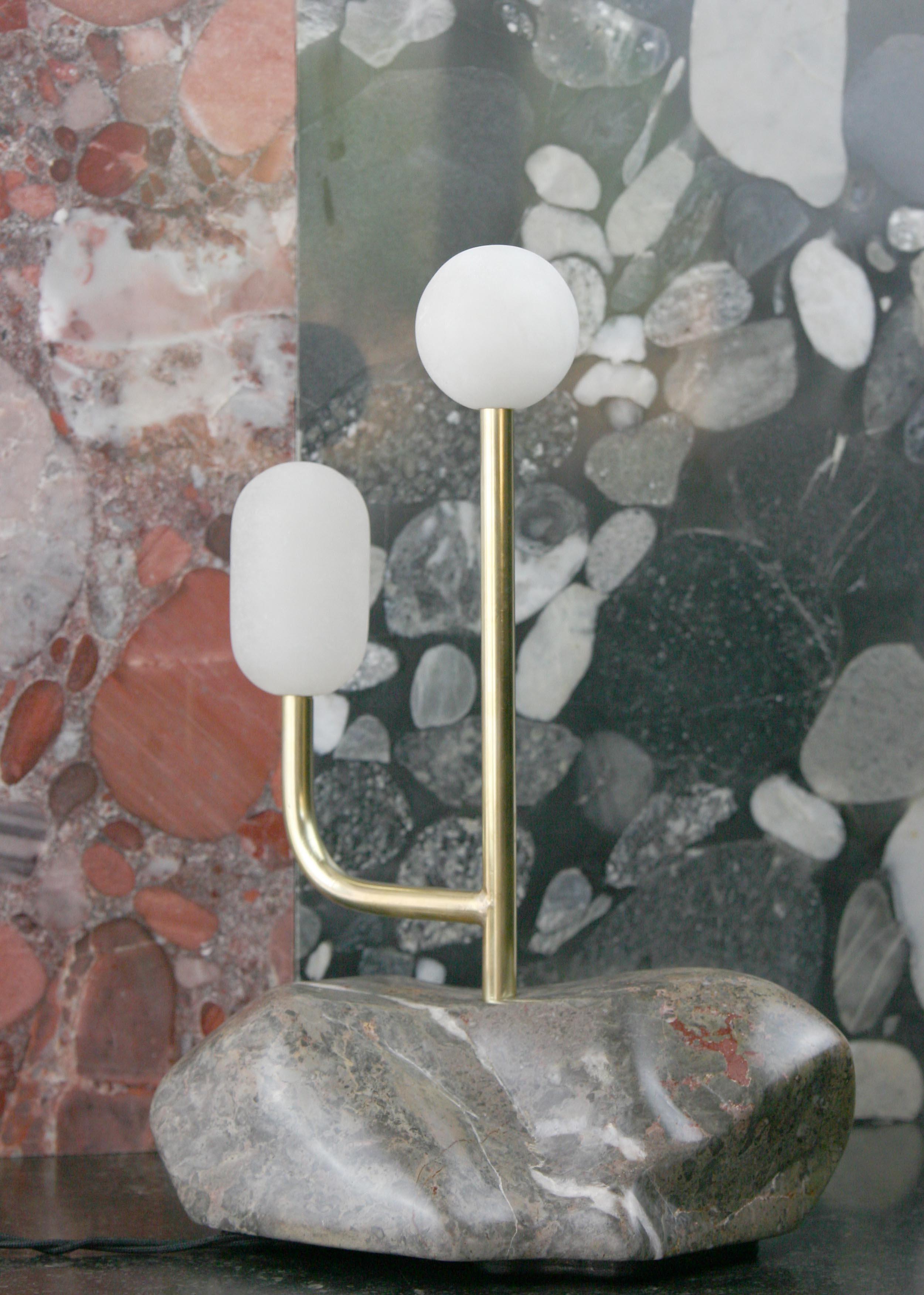 Contemporary Marble Lamp by Krzywda For Sale