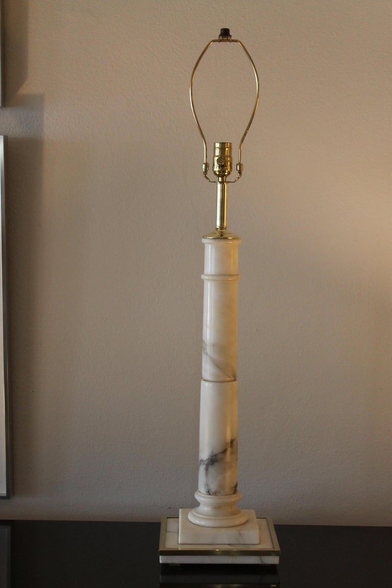 Marble Lamp, Made in Italy for I. Magnin and Company For Sale at 1stDibs
