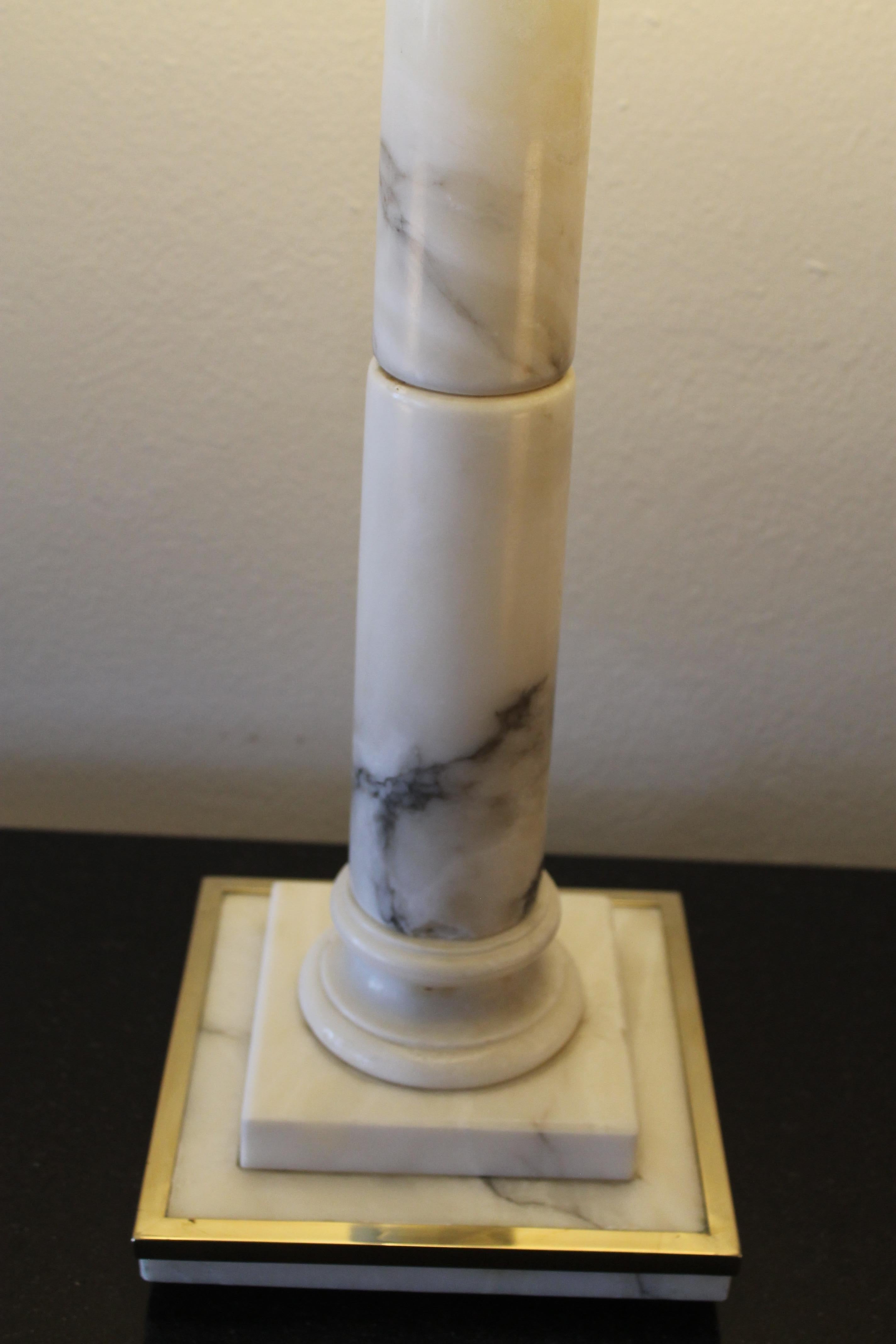 Italian Marble Lamp, Made in Italy for I. Magnin & Company For Sale