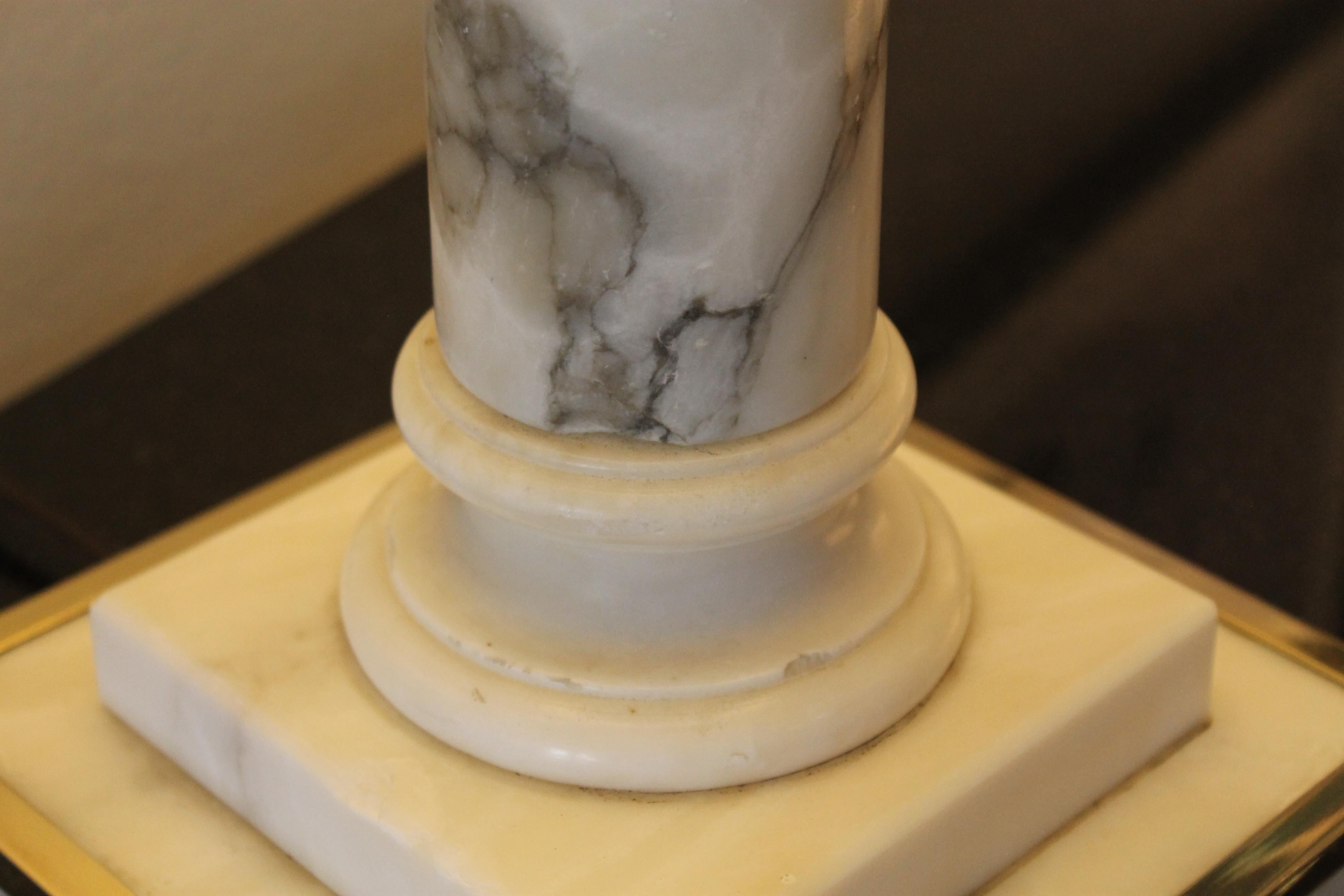 Mid-20th Century Marble Lamp, Made in Italy for I. Magnin & Company For Sale