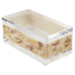 Retro Marble-Like Lucite Box, 1970s