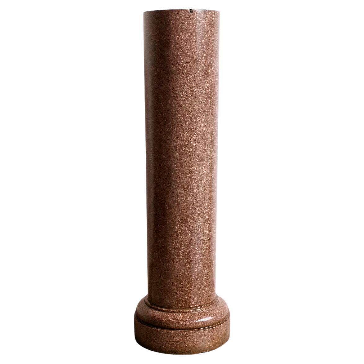 Pedestal de pasta tipo mármol con marco metálico - España - en venta