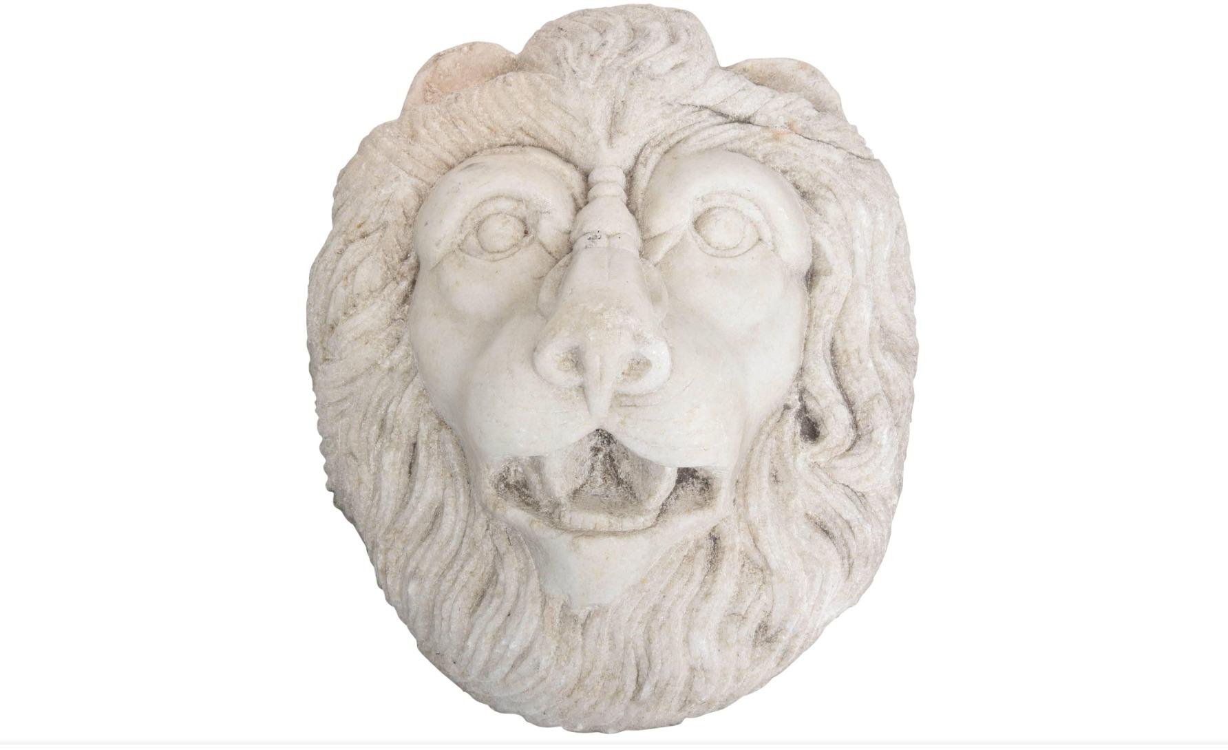 Fine XIX secolo Leone di marmo in vendita