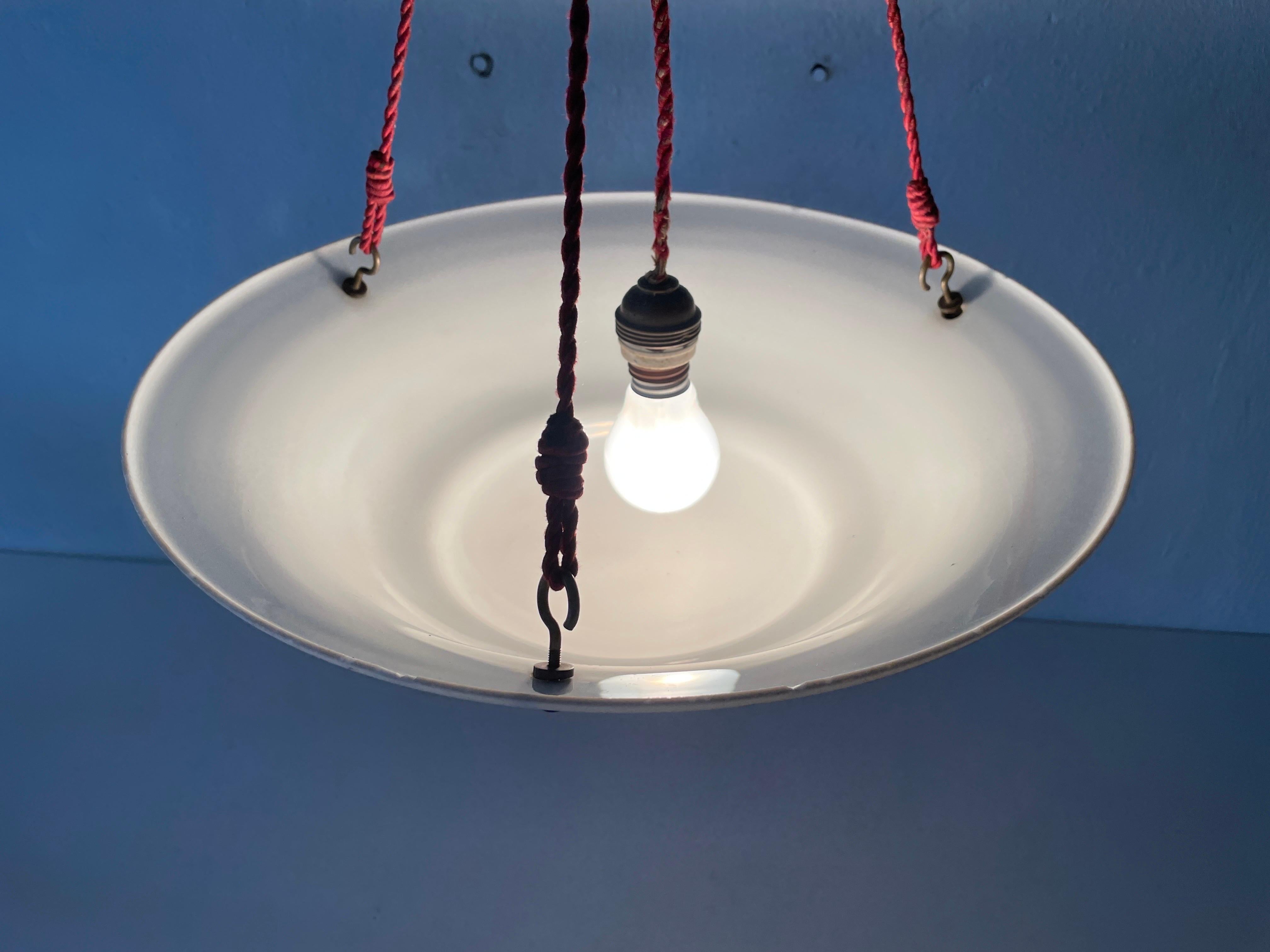 Marble Looking White Glass Art Deco Pendant Lamp, 1940s, Germany For Sale 15