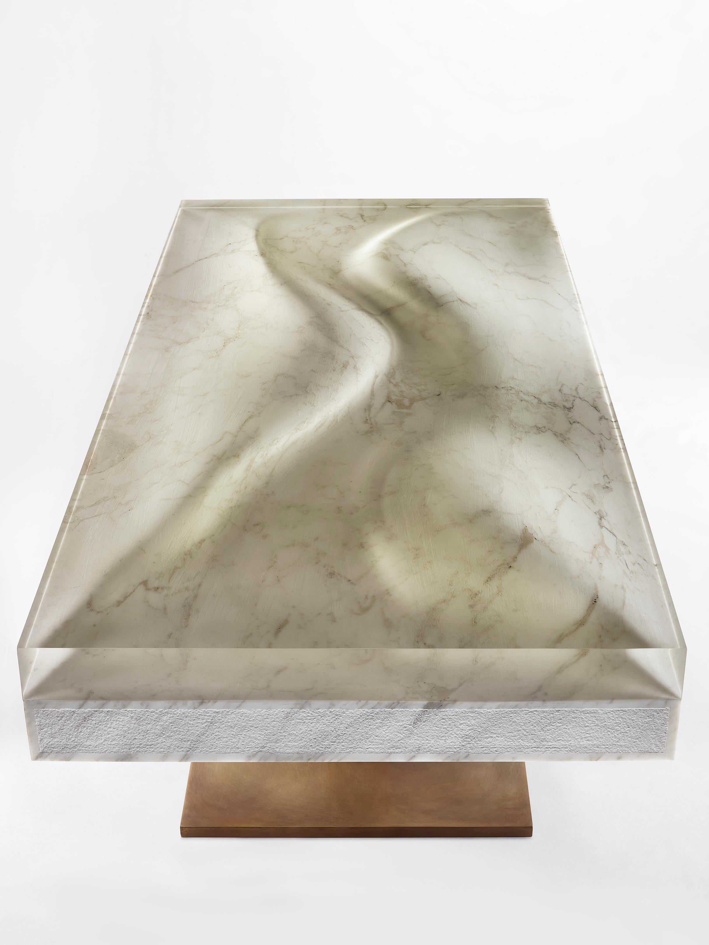 Modern Marble Low Table by Jonathan Hansen For Sale
