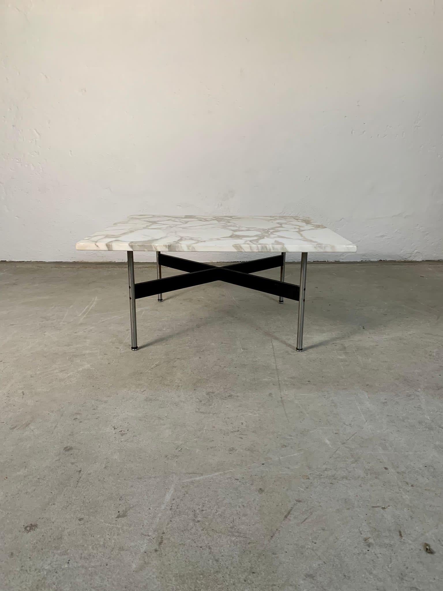 Metal Marble low table by W. Katavolos, R. Little and D. Kelley by ICF, italy, 1970s For Sale