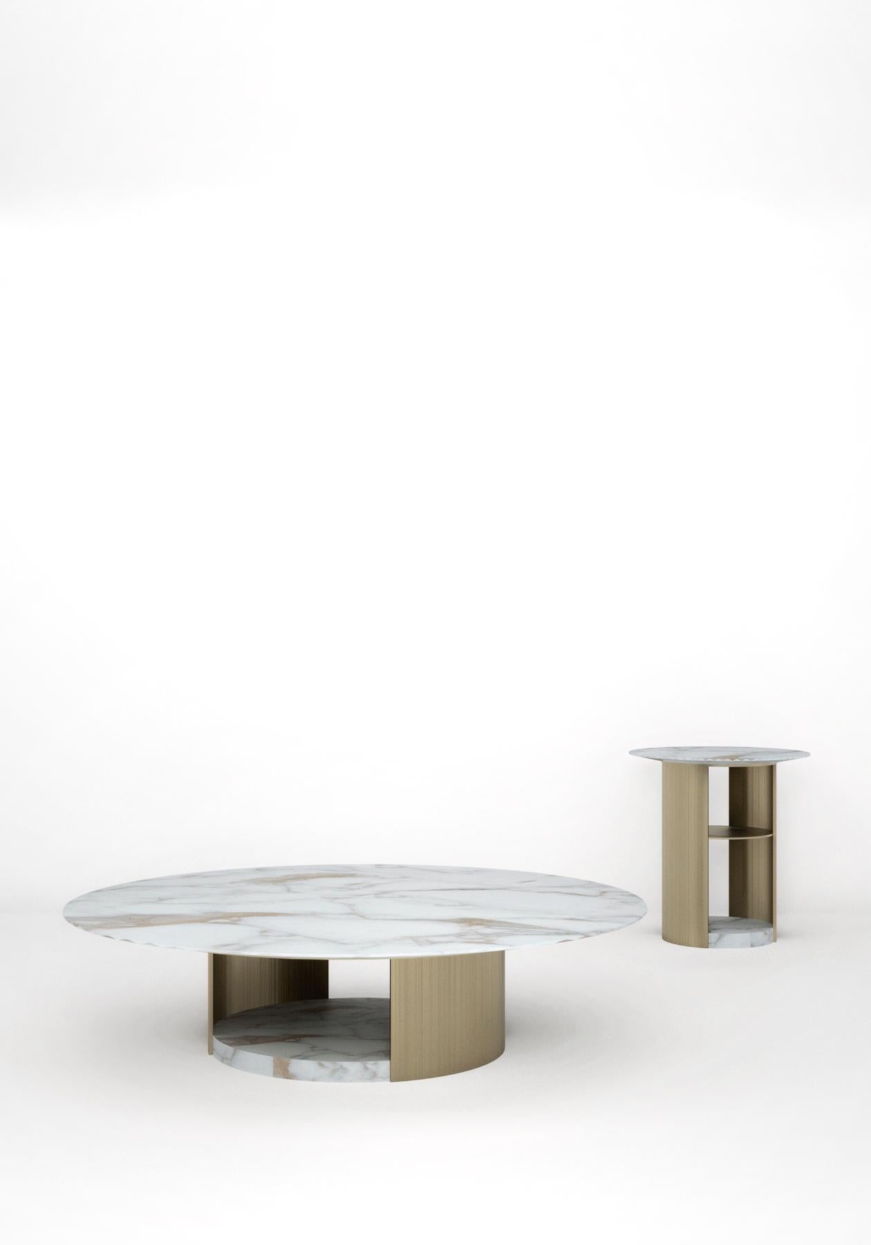 Moderne Table basse en marbre « Milos », Giorgio Bonaguro en vente