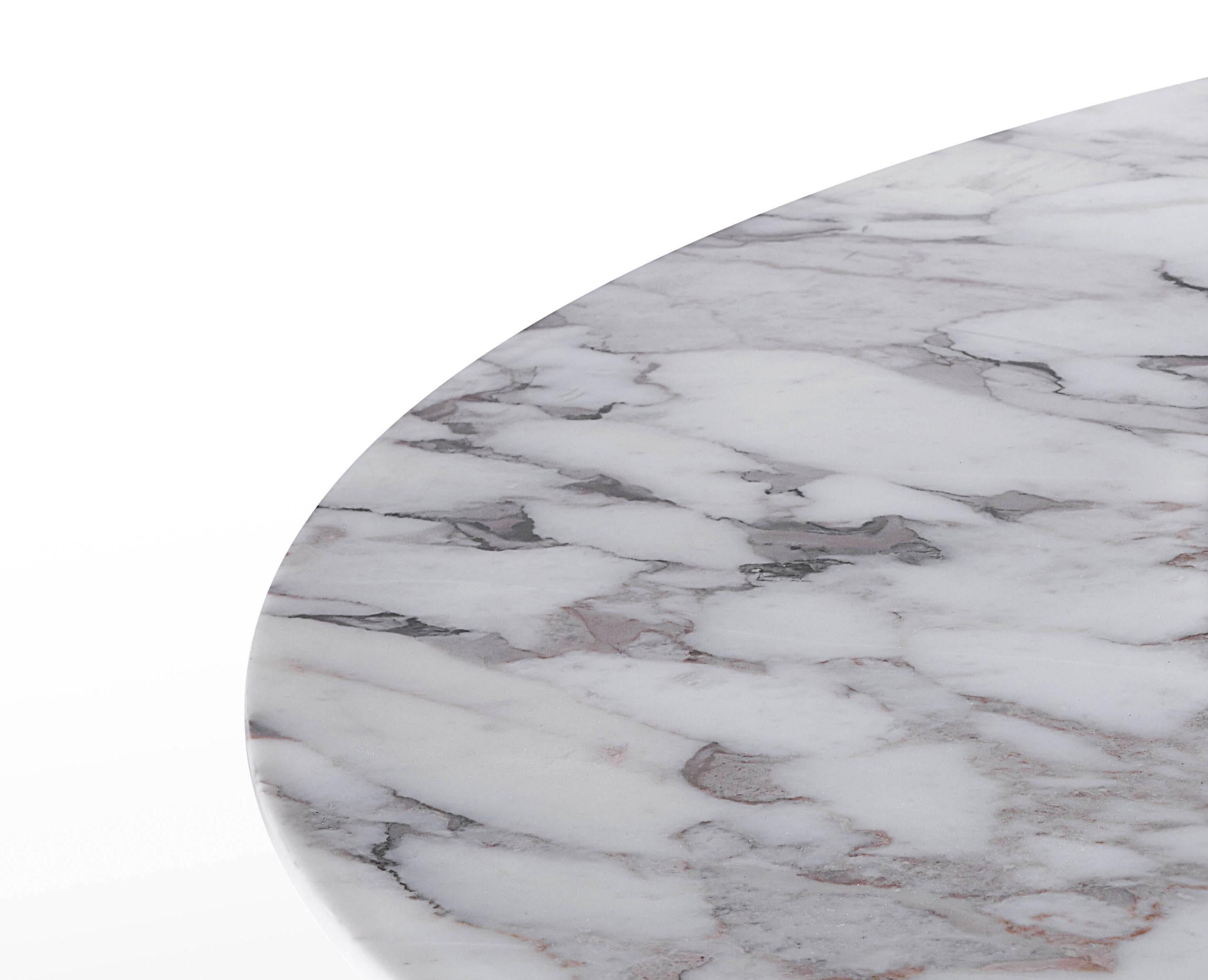 italien Table basse en marbre « Milos », Giorgio Bonaguro en vente