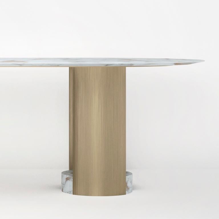 italien Table à manger en marbre « Milos », Giorgio Bonaguro en vente