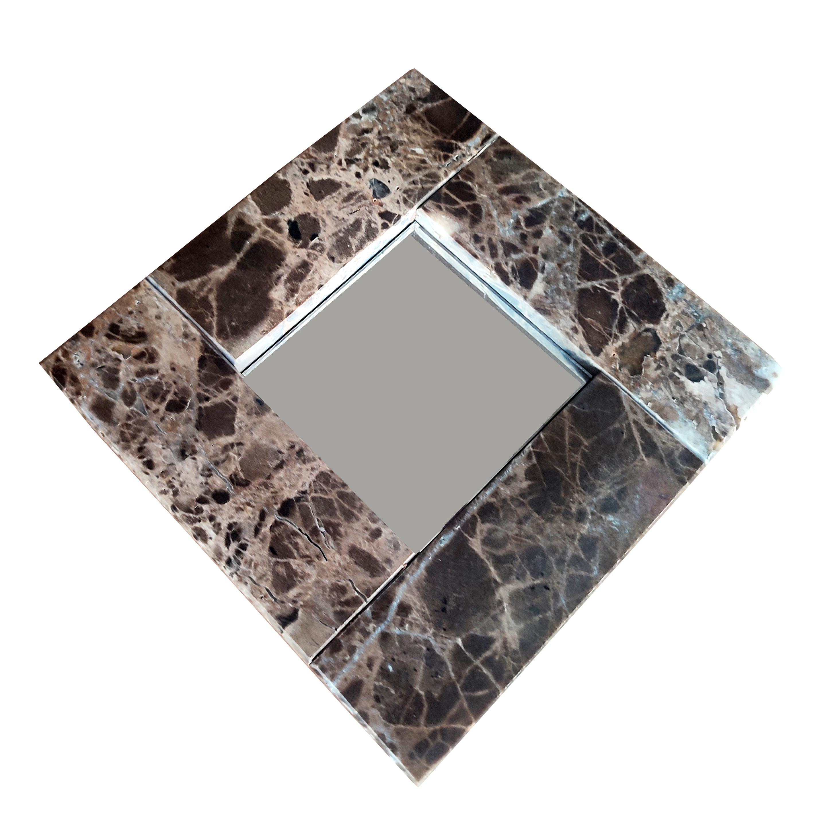 Spanish Marble Mirror Brown Emperor Marble Spain Contemporary Design Mirror Gift Present For Sale