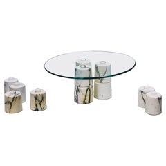 Marble Modular Base Contemporary Art Low Coffee Table by Samuele Brianza