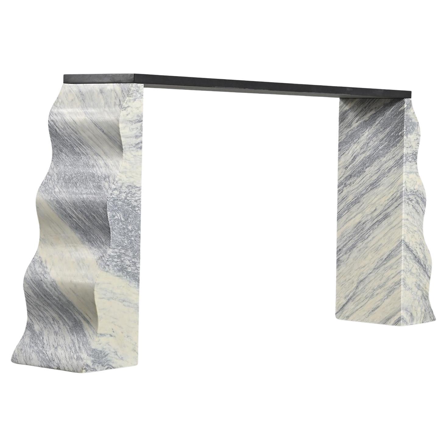 Marble Montenegro Console by Ettore Sottsass, 1980s  For Sale