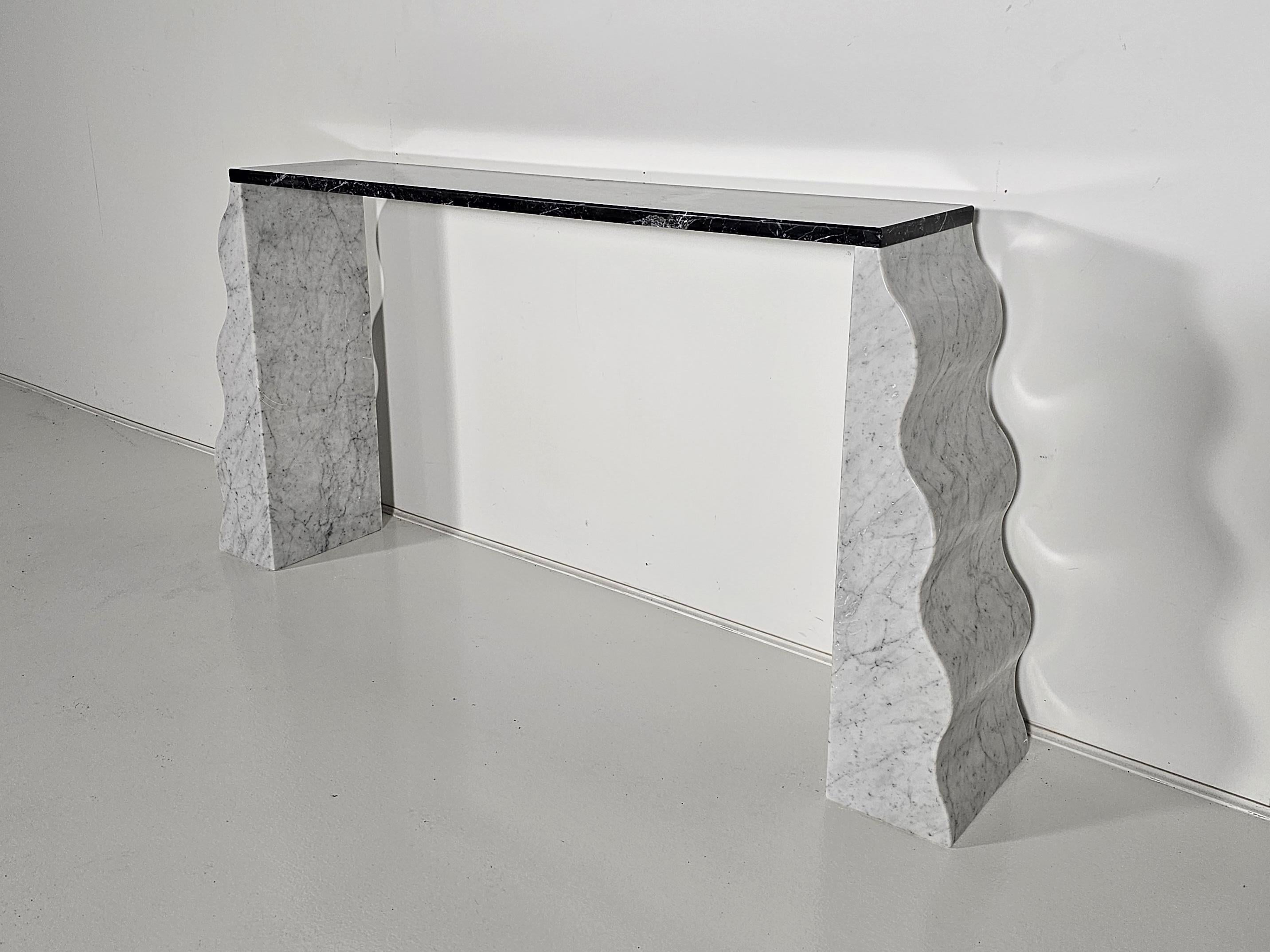 Mid-Century Modern Marble Montenegro Console Table by Ettore Sottsass for Ultima Edizione, 1980s For Sale