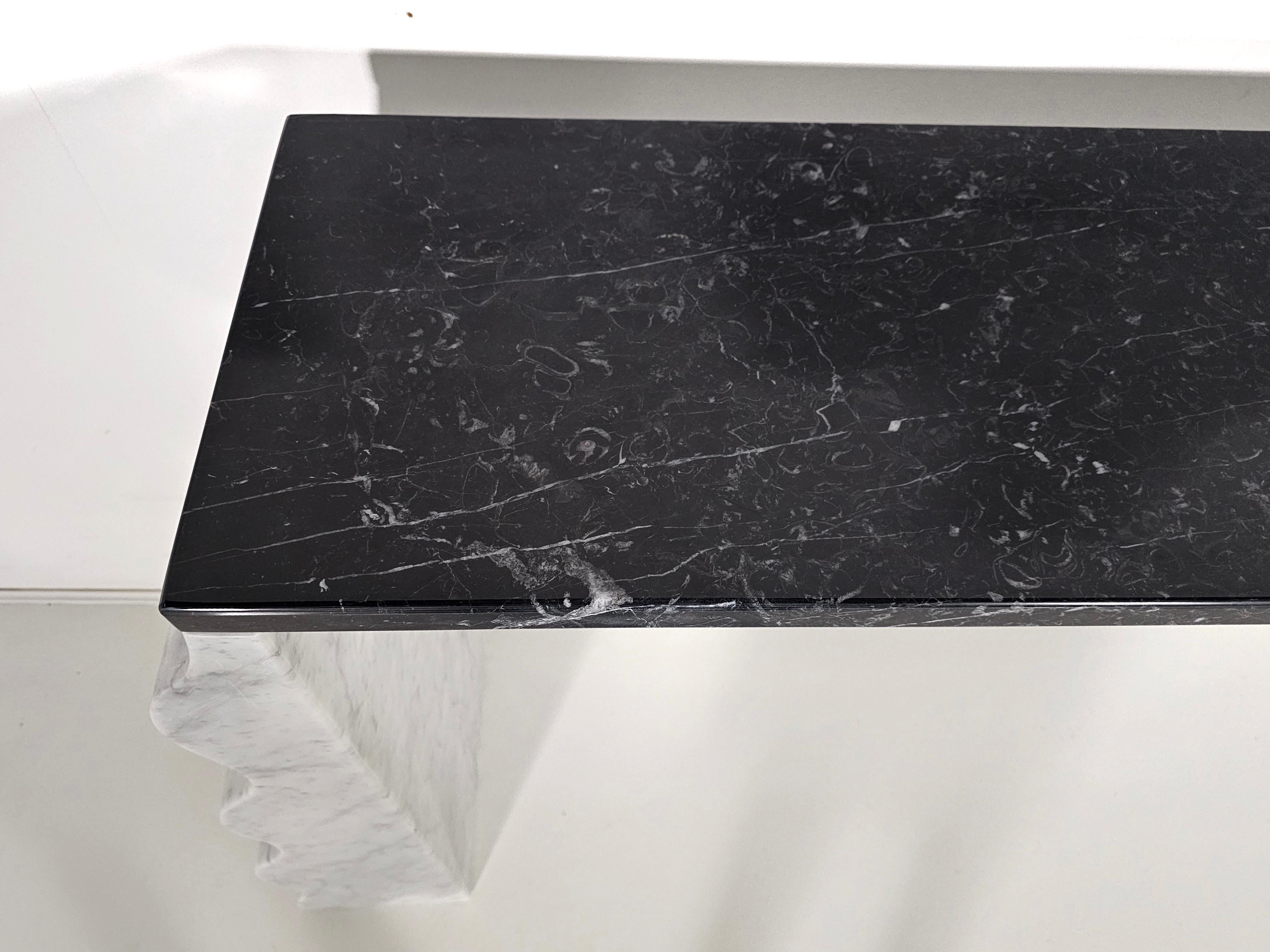 Late 20th Century Marble Montenegro Console Table by Ettore Sottsass for Ultima Edizione, 1980s For Sale