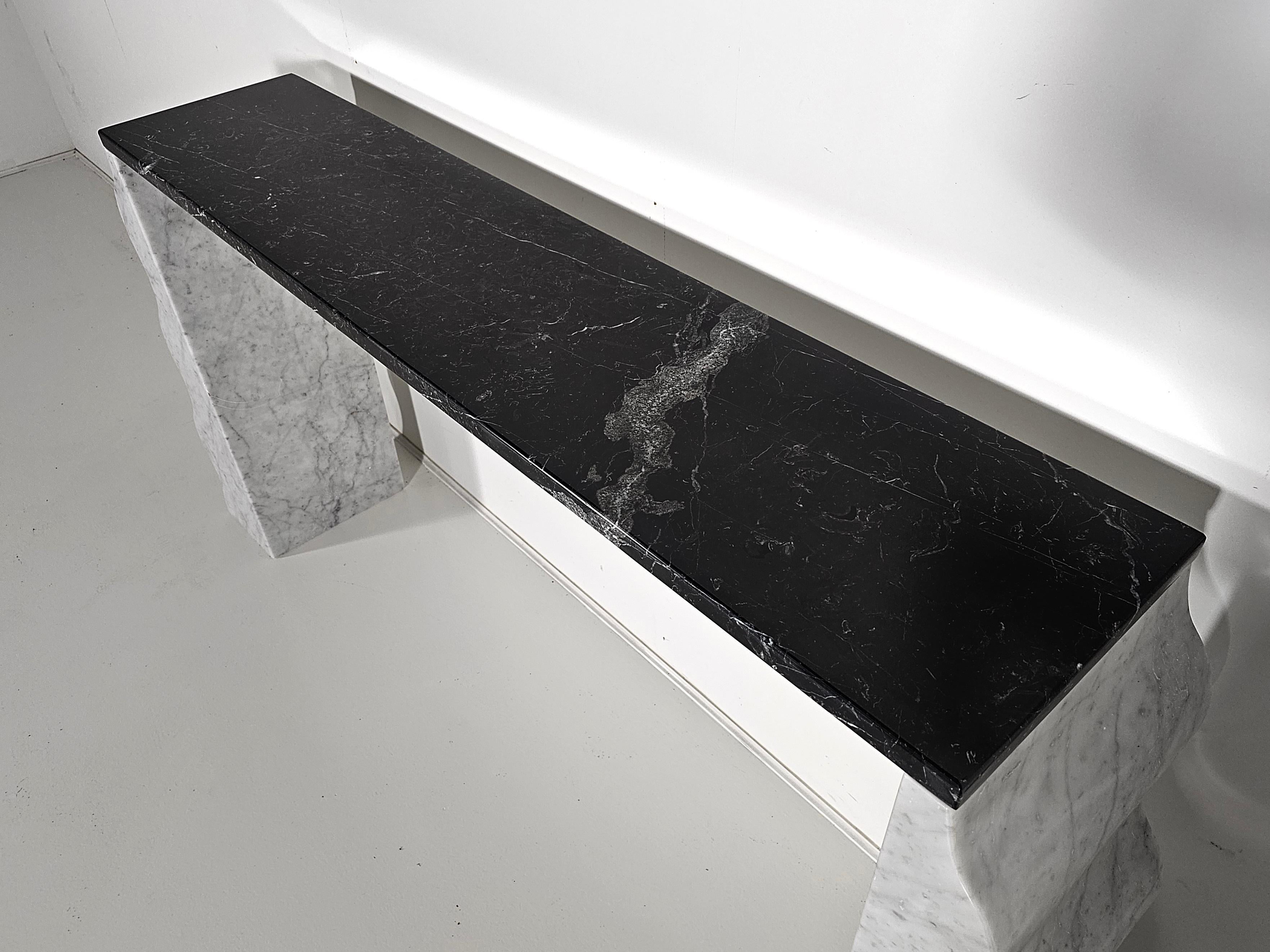Marble Montenegro Console Table by Ettore Sottsass for Ultima Edizione, 1980s For Sale 1