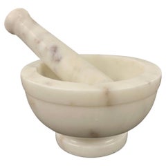 Vintage Marble Mortar and Pestle