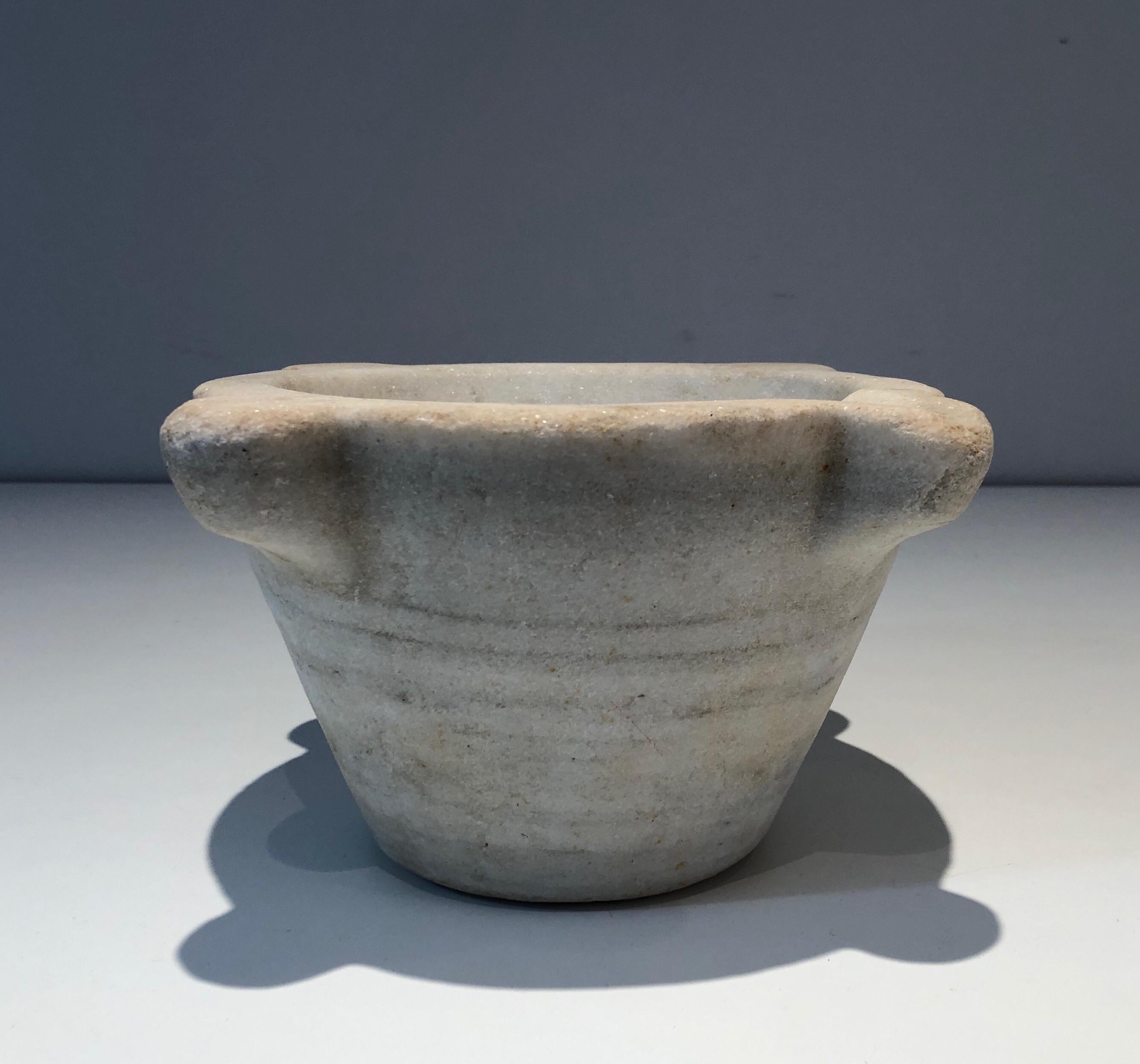 Marble Mortar. French. 18th Century.