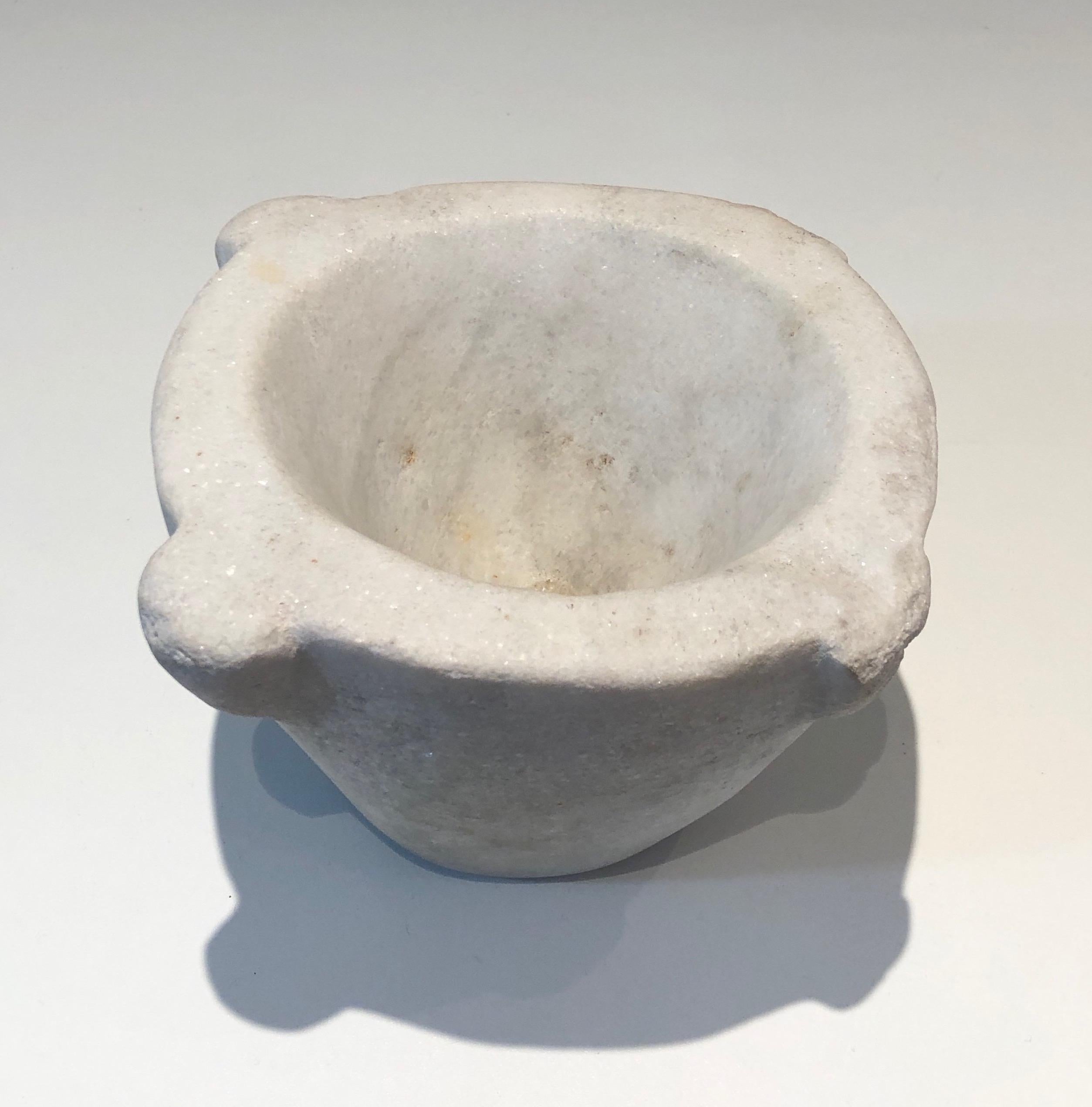 antique marble mortar and pestle