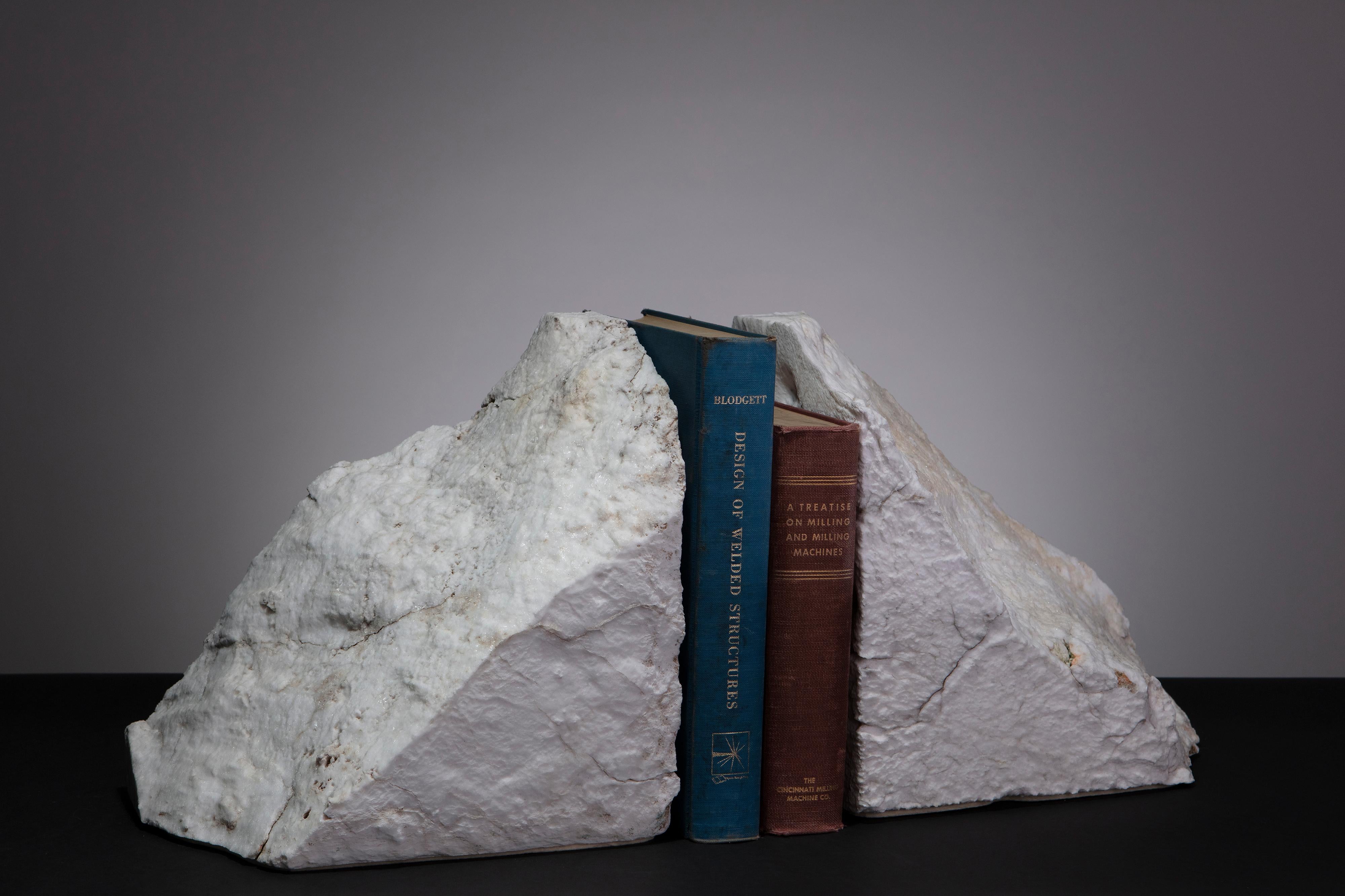 Post-Modern Marble Mountain Bookends For Sale