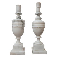Marble Near-Pair of Mid-Century Swedish Marble Table Lamps