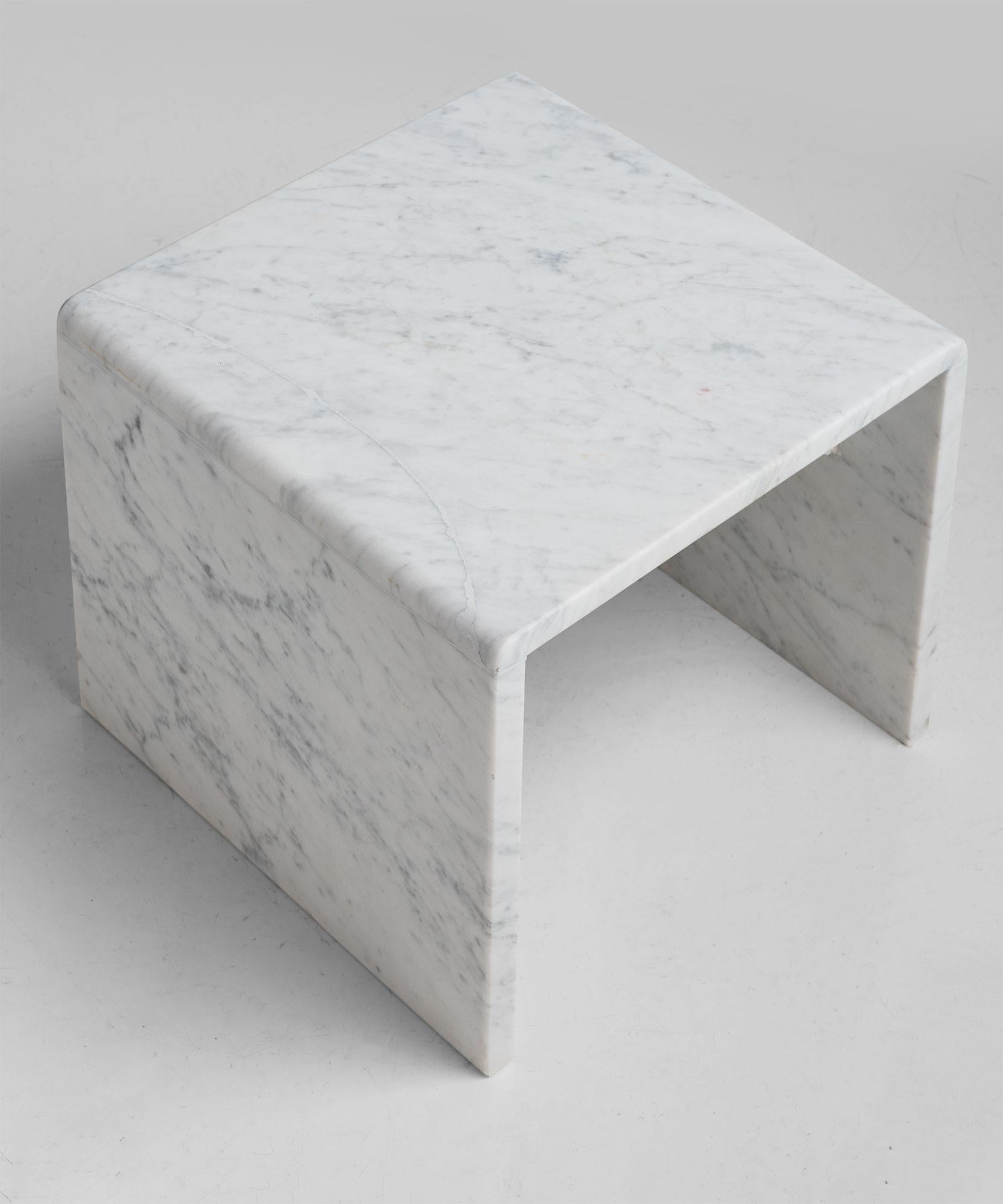 Marble Nesting Tables, Italy, circa 1960 In Distressed Condition In Culver City, CA