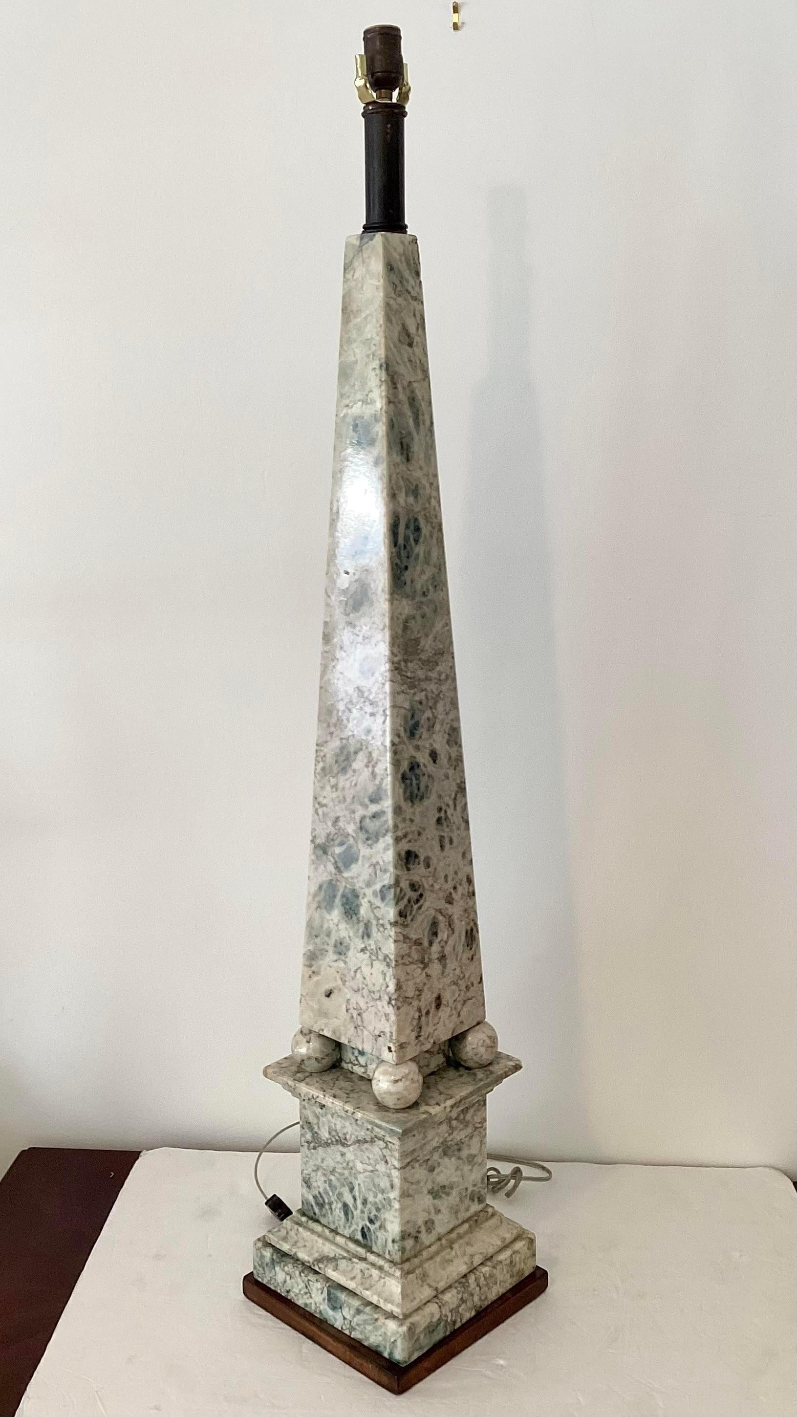 Marble Obelisk Table Lamp 2
