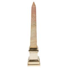 Antique Marble Obelisk with Brass Mount