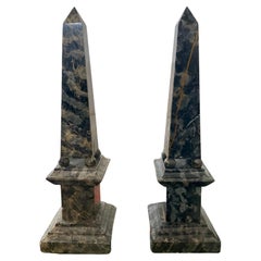 Marble Obelisks - a Pair