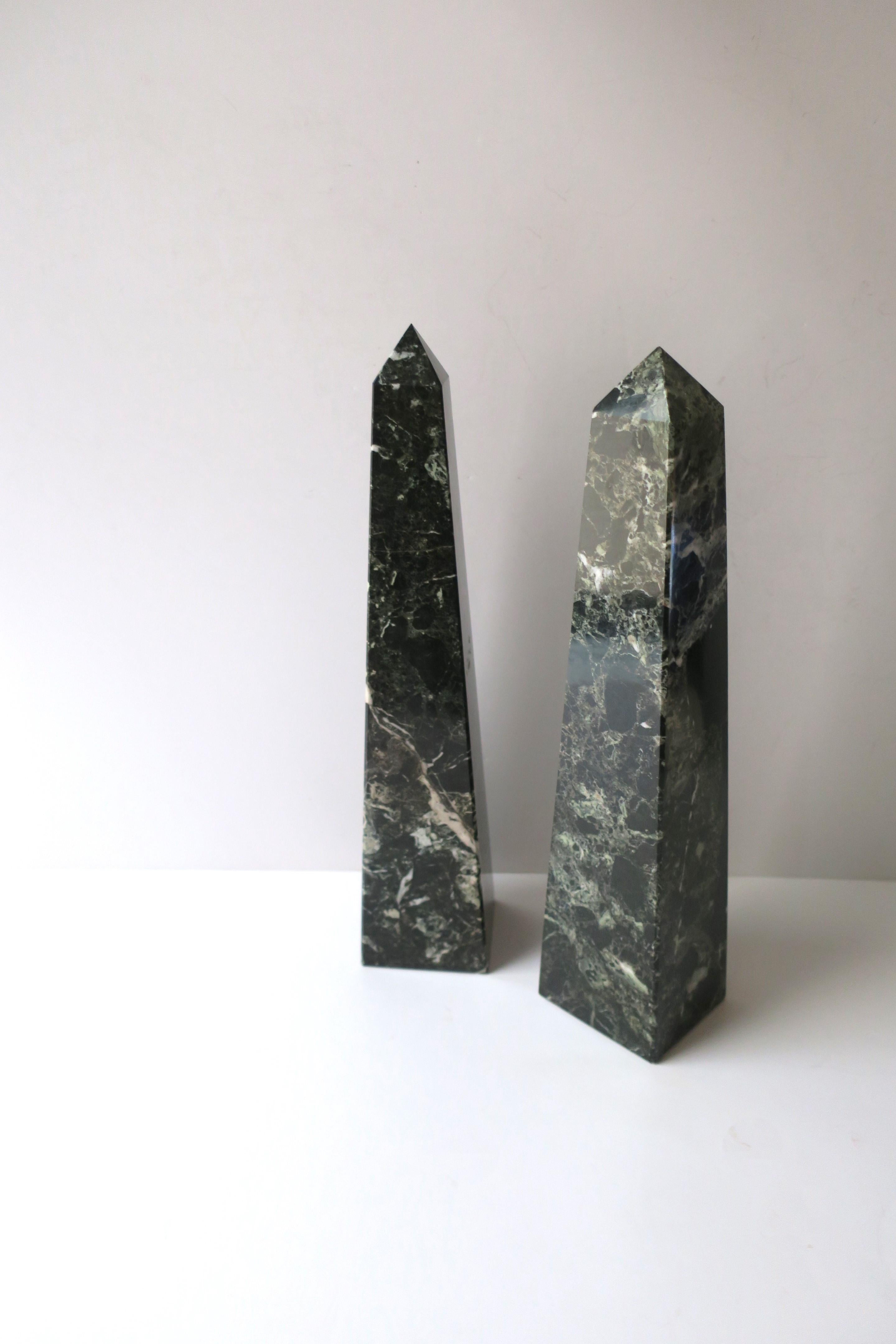 Marble Obelisks, Pair For Sale 1