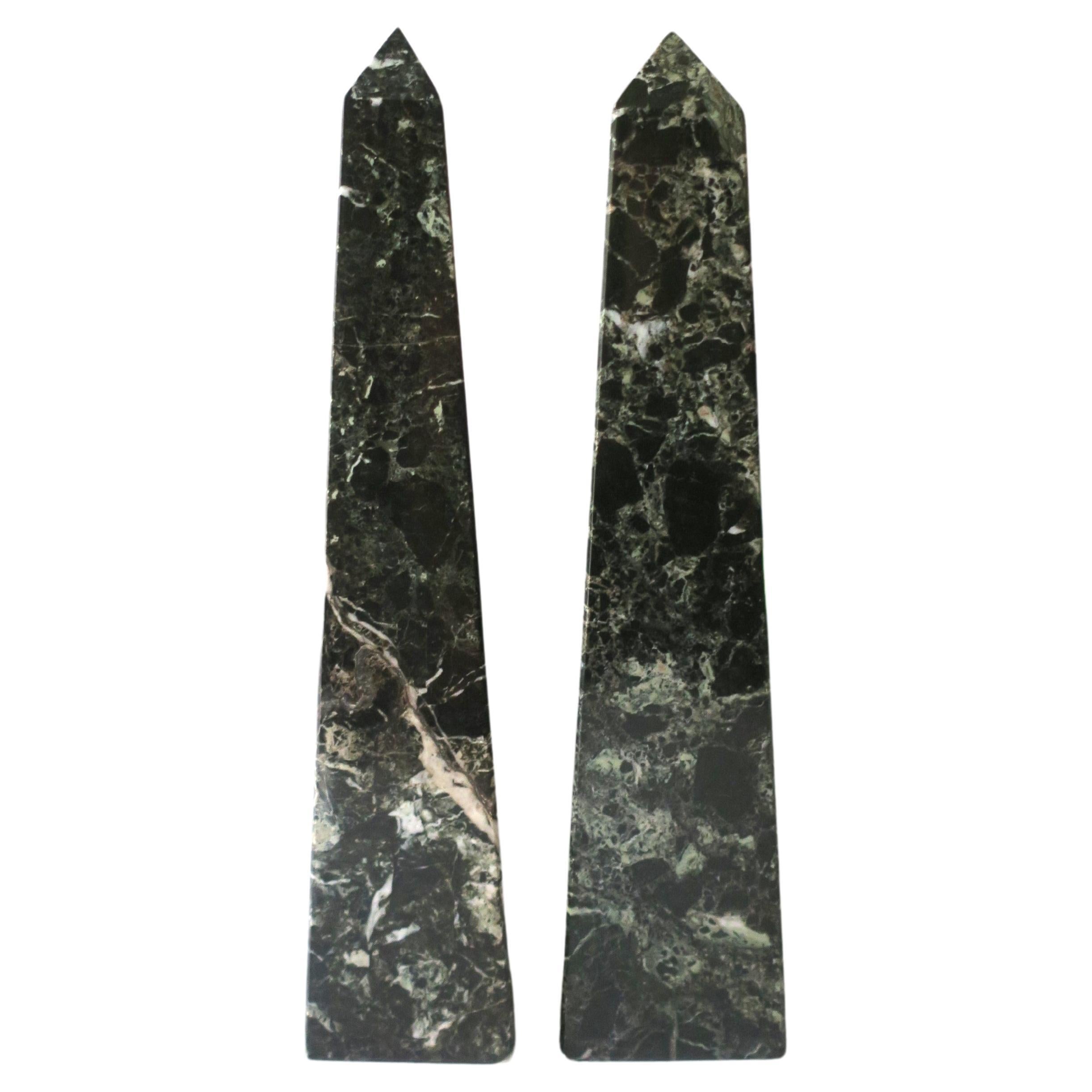 Marble Obelisks, Pair For Sale