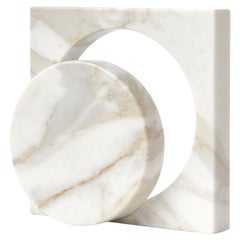 Marble One Cut Moon Table Lamp, Moreno Ratti
