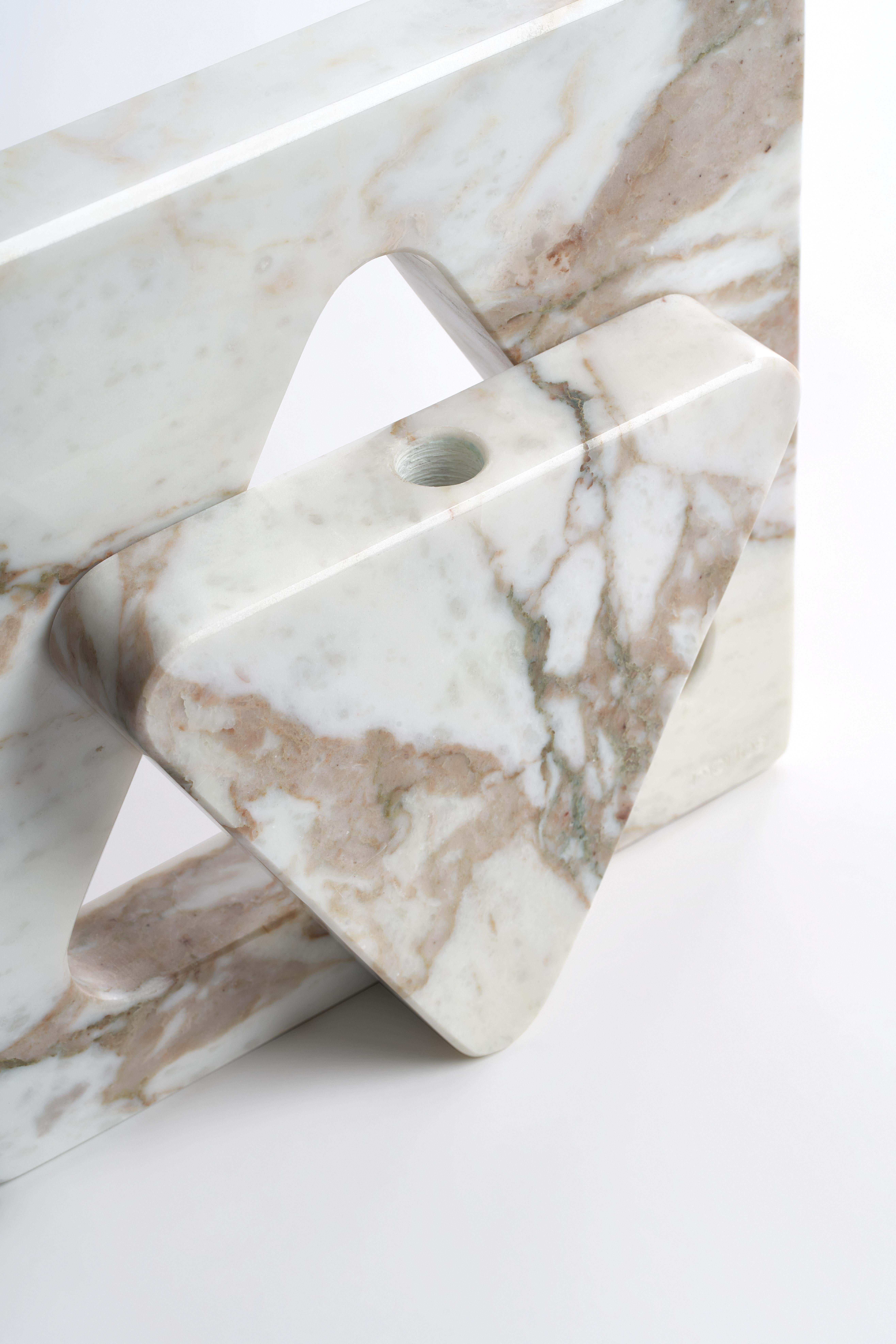 Modern Marble One Cut Vase, Moreno Ratti
